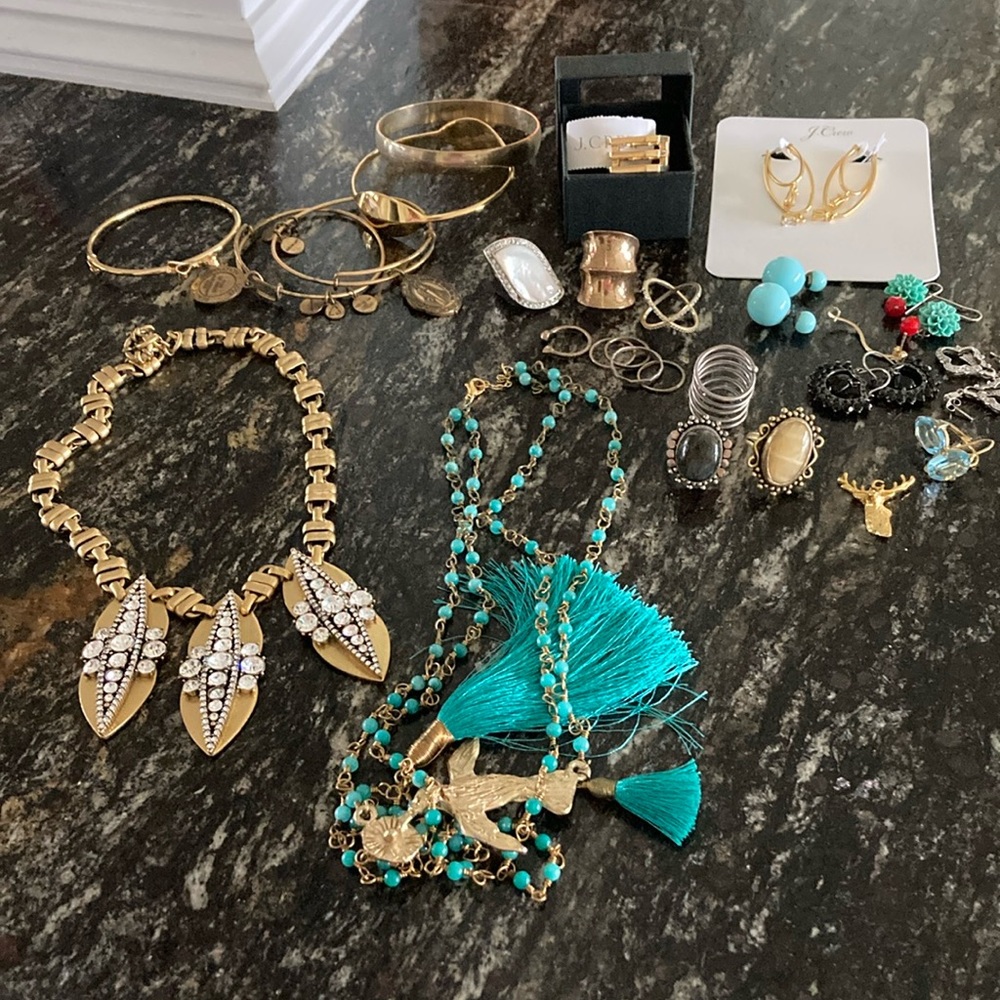 Jewelry, miscellaneous.  J.Crew, vintage. As is. Some need cleaning.